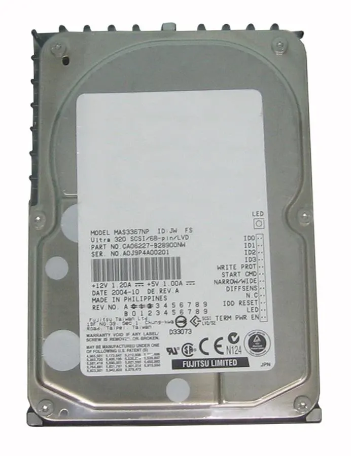 MAS3367NP - Fujitsu 36.7GB 15000RPM 8MB Cache — $569.38 | Pro Disk Network