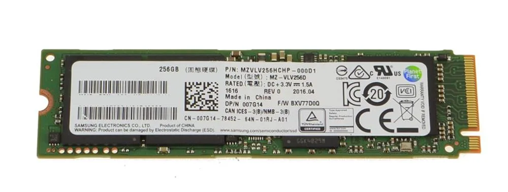 007G14 - Dell 256GB Triple-Level Cell (TLC) PCI Express 3 x4 NVMe M.2 2280 Solid State Drive