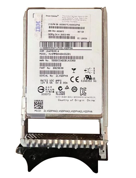 00E8672 - IBM 387GB Multi-Level Cell SAS Solid State Drive for Power7 Server