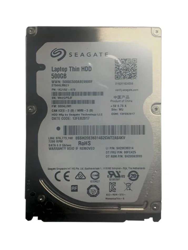 00FC425 - Lenovo 500GB 7200RPM SATA 6Gb/s SFF 2.5-inch Hard Drive
