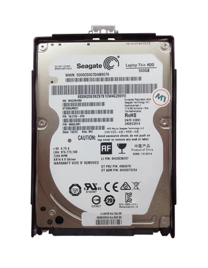 00HM728 - Lenovo 500GB 5400RPM SATA 6Gb/s 2.5-inch Hard Drive