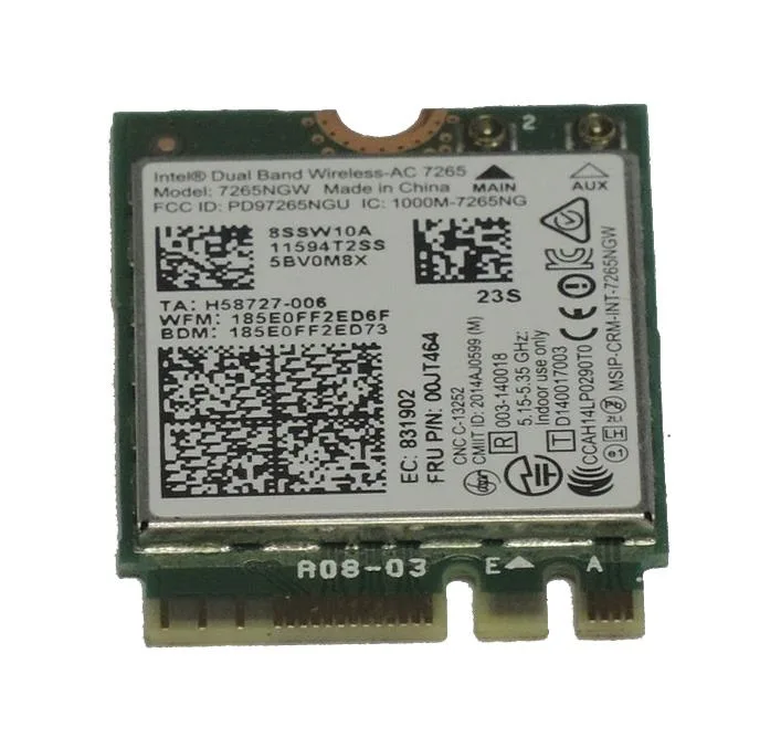 00JT464 - Lenovo Dual Band Wireless-AC 7265NGW Wi-FI Card by Intel