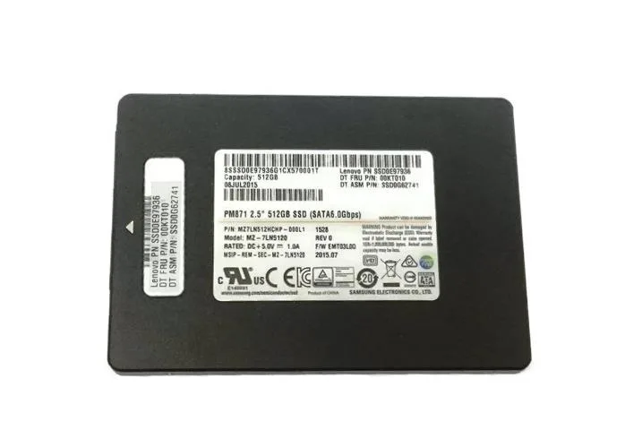 00KT010 - Lenovo 512GB SATA 6Gb/s 2.5-inch Solid State Drive