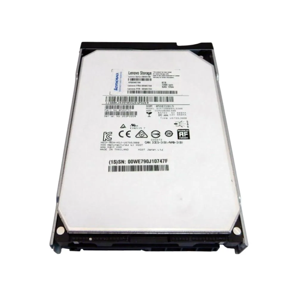 00WE793 - Lenovo 8TB SAS 12Gb/s 7200RPM Nearline 3.5-inch Hard Drive