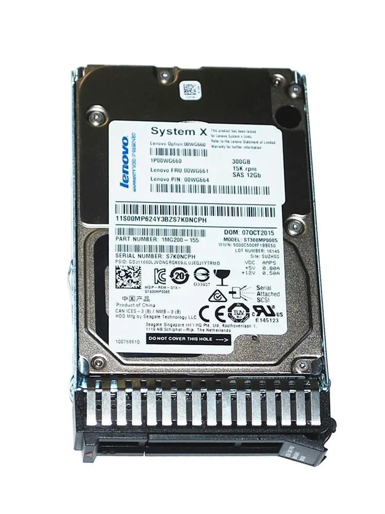 00WG662 - IBM 300GB SAS 12Gb/s 15000RPM Hot-Swappable 2.5-inch Hard Drive