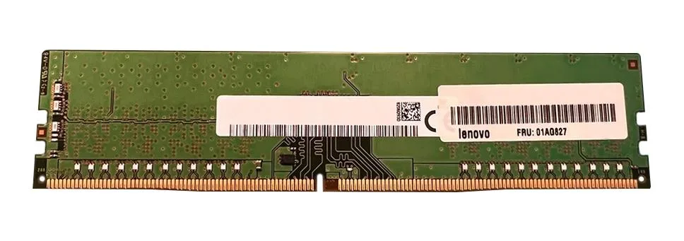 01AG827 - Lenovo 8GB DDR4-2666MHz PC4-21300 non-ECC Unbuffered CL19 288-Pin UDIMM 1.2V Single Rank Memory Module