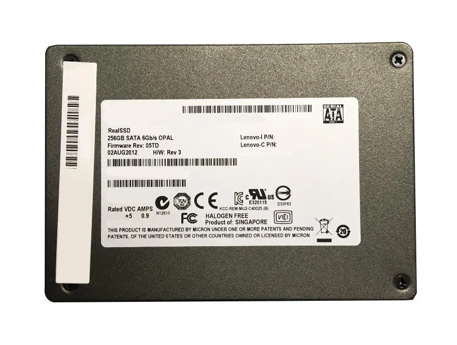 01AY598 - Lenovo 256GB Multi-Level Cell (MLC) SATA 6Gb/s 2.5-inch Solid State Drive