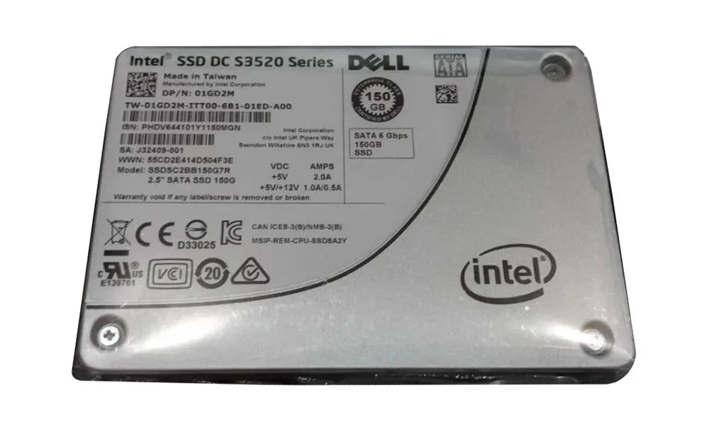 01GD2M - Dell 150GB Multi-Level Cell (MLC) SATA 6Gb/s 2.5-inch Solid State Drive