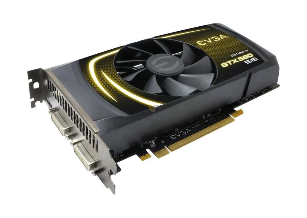 01GP31464A1 - EVGA GeForce GTX 560 SE 1GB 192-Bit GDDR5 PCI Express 2.0 x16 HDCP Ready SLI Support Mini-HDMI/ Dual DVI Video Graphics Card