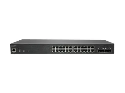 SonicWall 02-SSC-2468 SWS14-24FPOE 24-Ports PoE+ 10/100/1000Base-T RJ-45 4-Ports 10GBase-X SFP+ Layer 2 Managed 1U Rack-mountable Network Switch