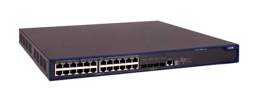 0235A10F-US - H3C S3600-28TP-SI Layer 3 Switch 2 x SFP (mini-GBIC) 24 x 10/100Base-TX LAN, 2 x 10/100/1000Base-T