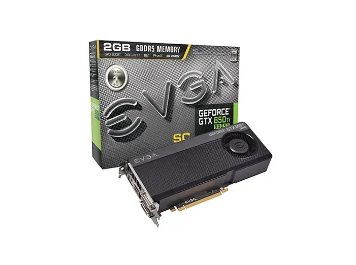 02G-P4-3657-B1 - EVGA GeForce GTX 650 Ti Boost 2GB GDDR5 192-Bit PCI Express 3.0 x16 Dual DVI/HDMI/ Display Port/ SLI Supported Video Graphics Card
