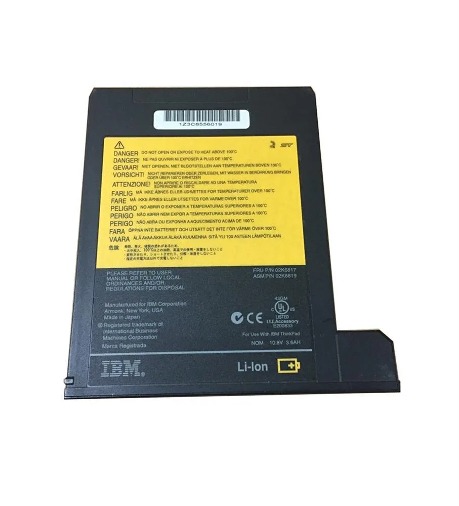 02K6819 - IBM 10.8V 3.6Ah Li-Ion ThinkPad Ultrabay 2000 Battery