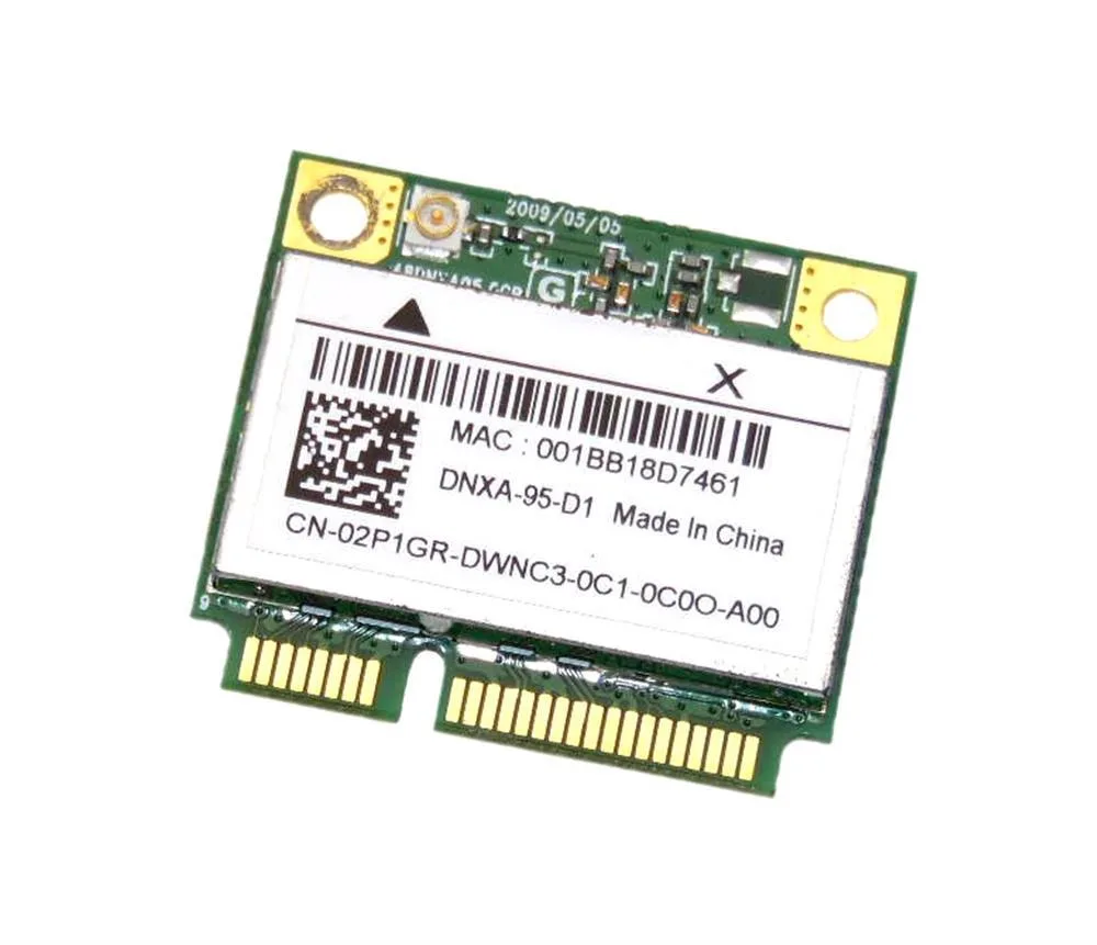 02P1GR - Dell 802.11 A/b/g/n Mini PCI Express Wireless LAN Card