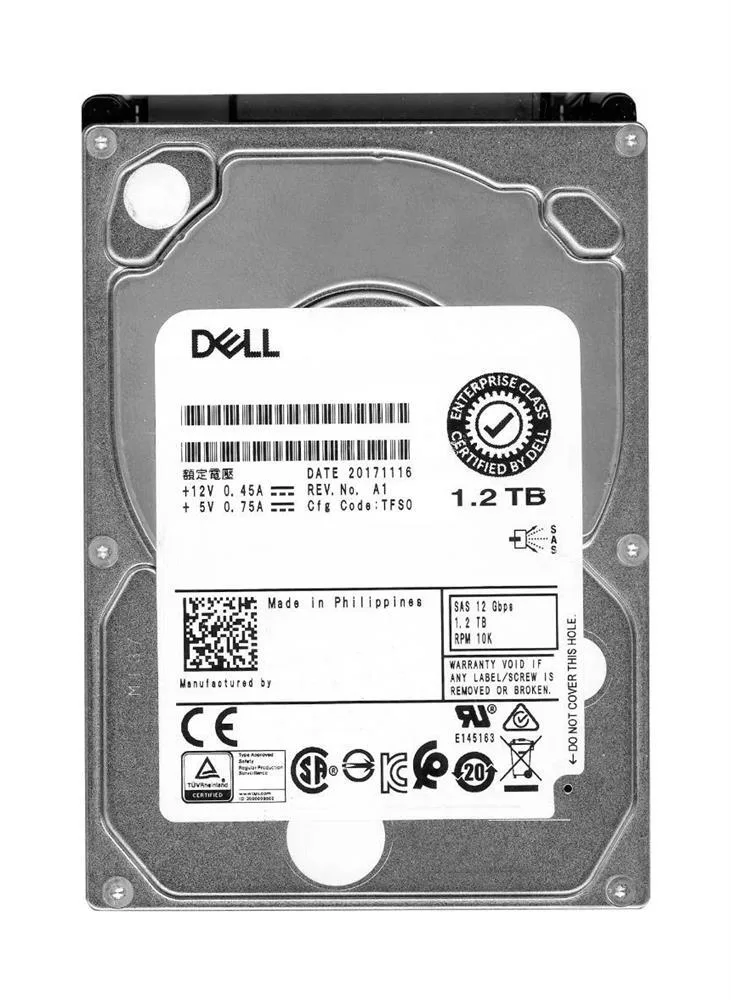 036JRV - Dell 1.2TB 10000RPM SAS 12Gb/s 64MB Cache 2.5-inch Hard Drive