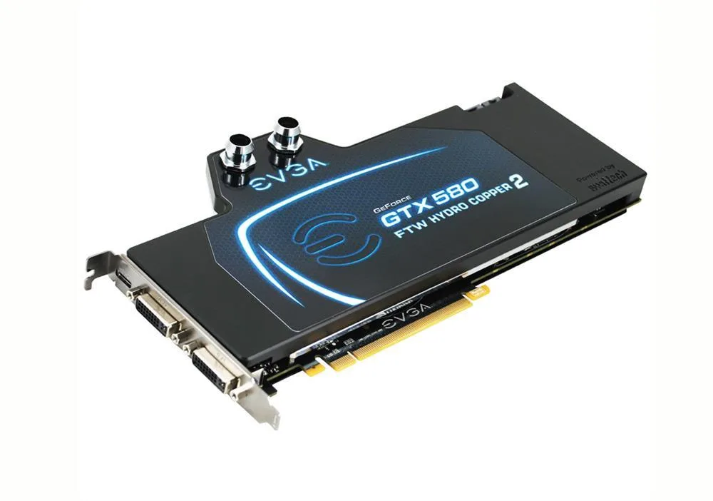 03G-P3-1591-S3 - EVGA GeForce GTX 580 Hydro Copper 2 3GB 384-Bit GDDR5 PCI Express 2.0 x16 HDCP Ready/ SLI Support Video Graphics Card