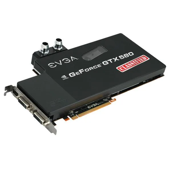 03G-P3-1593-KE - EVGA GeForce GTX 580 Classified Hydro Copper 3GB GDDR5 PCI-Express 2.0 Dual DVI Graphics Card