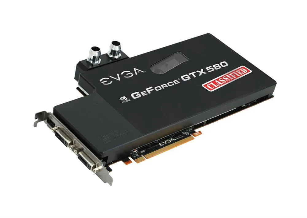 03G-P3-1597-L1 - EVGA GeForce GTX 580 Classified Ultra Hydro Copper 3GB 384-Bit GDDR5 PCI Express 2.0 x16 HDCP Ready/ SLI Support Video Graphics Card