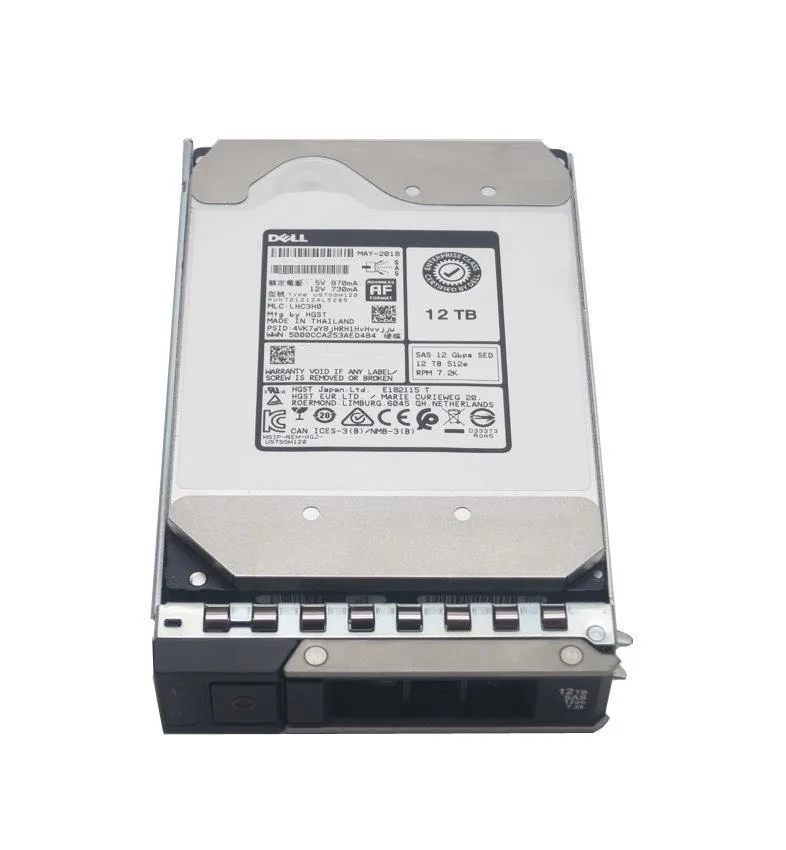 03HM74 - Dell 12TB 7200RPM Near Line SAS 12Gb/s 256MB Cache Hot-Pluggable 3.5-inch Hard Drive