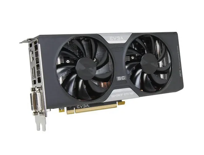 04G-P4-2768-LA - EVGA GeForce GTX 760 SC 4GB 256-Bit GDDR5 PCI Express 3.0 DVI-I DVI-D/ HDMI/ DisplayPort SLI Support Video Graphics Card