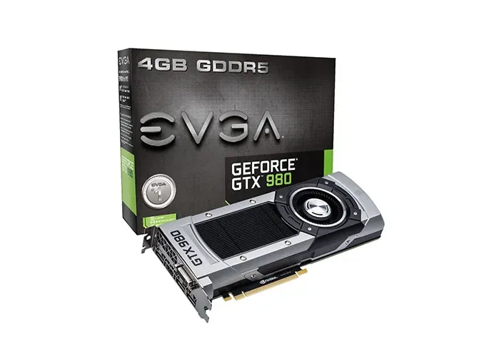 04G-P4-2980-B1 - EVGA GeForce GTX 980 4GB 256-Bit GDDR5 DVI-I/ HDMI/ 3x DisplayPort PCI Express 3.0 x16 Video Graphics Card