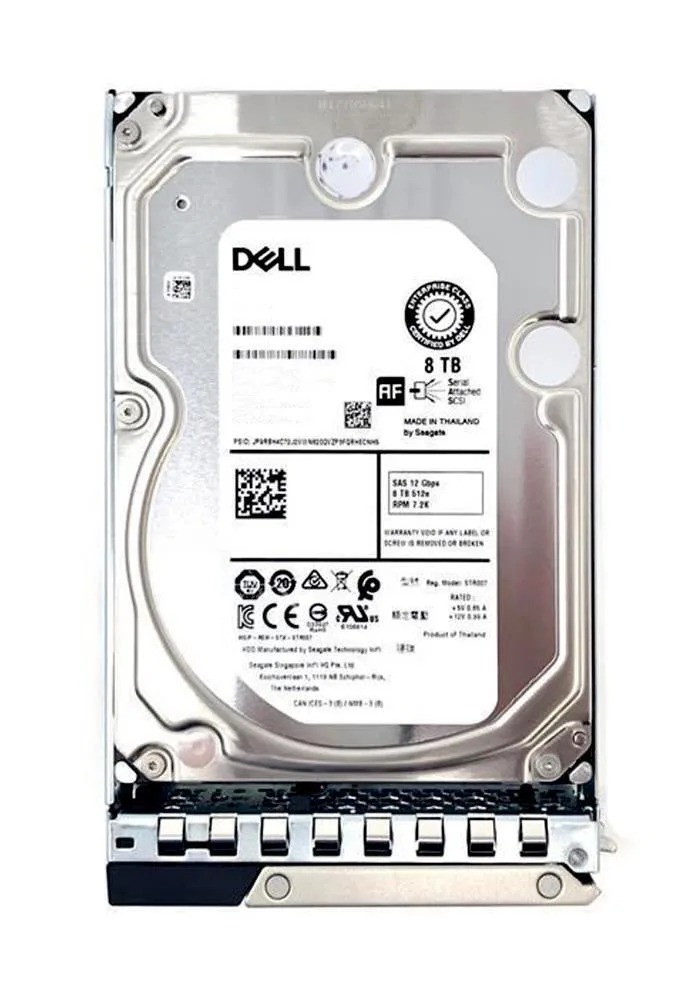 04T5CX - Dell 8TB 7200RPM SAS 12Gb/s 512E 3.5-inch Hard Drive with Tray for 14G Server