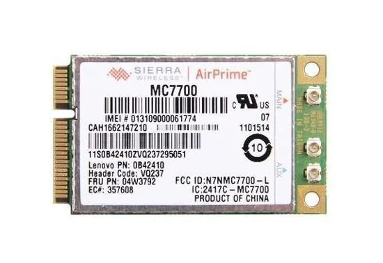 04W3792 - Lenovo MC7700 GOBI 4000 WWAN Card for ThinkPad X230 Tablet