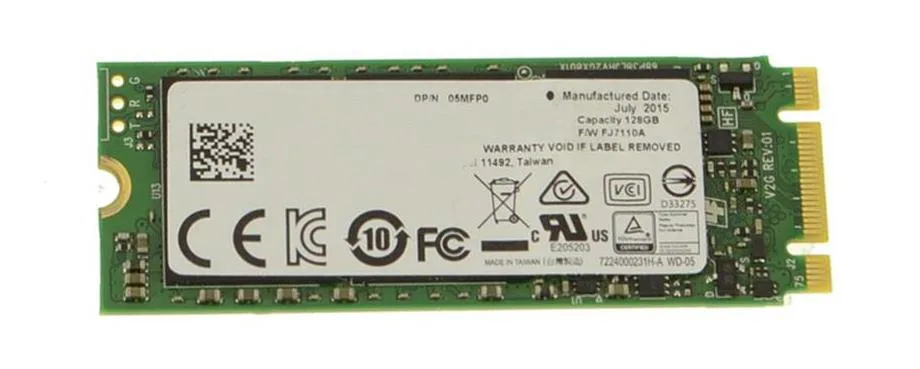 05MFP0 - Dell 128GB Multi-Level Cell (MLC) SATA 6Gb/s M.2 2260 Solid State Drive