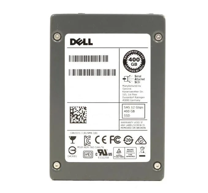 07H0D0 - Dell 400GB Multi-Level Cell (MLC) SAS 12Gb/s Hot-Swappable Write Intensive 2.5-inch Solid State Drive