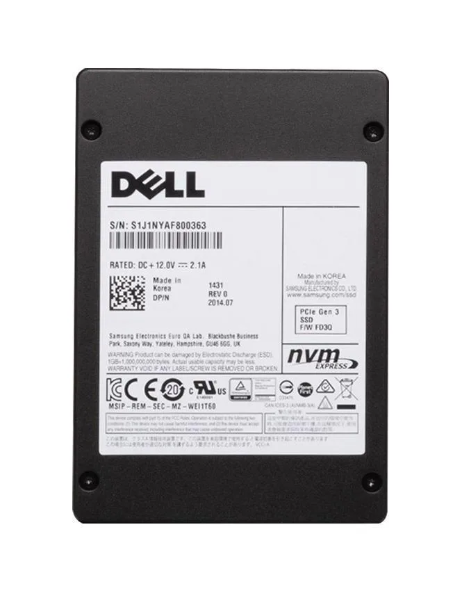 08YV65 - Dell 1.2TB PCI Express NVMe 2.5-inch Solid State Drive