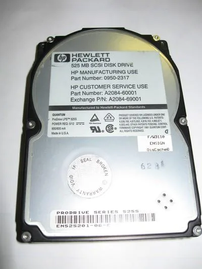 0950-2317 - HP 525MB 4500RPM SCSI 50-Pin 3.5-inch Hard Drive