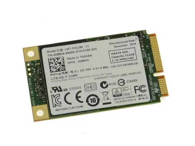 099H4 - Dell 512GB Multi-Level Cell SATA 6Gb/s Solid State Drive