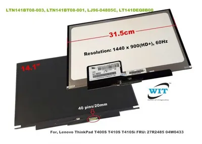0A66622 - Lenovo 14.1-inch 1440 x 900 WXGA+ Laptop LCD Screen