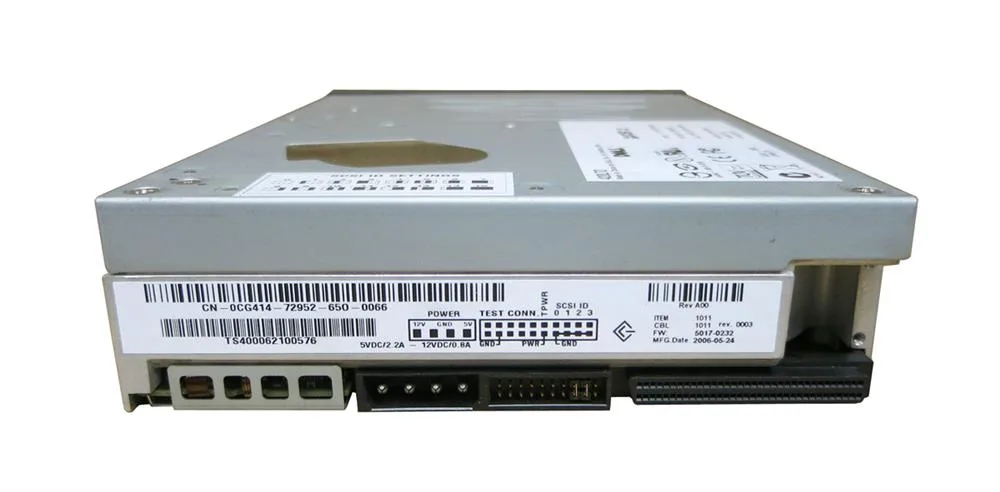 0CG414 - Dell 200/400GB Ultrium LTO-2 SCSI/LVD HH Internal Tape Drive