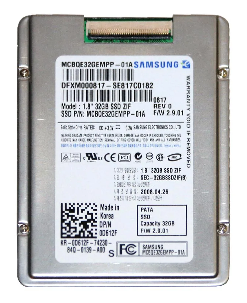 0D612F - Dell 32GB ATA/IDE 1.8-inch Solid State Drive