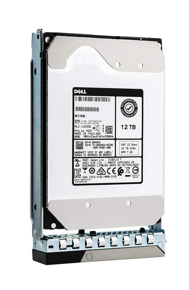 0DMRG6 - Dell 12TB 7200RPM SAS 12Gb/s 256MB Cache Hot-Pluggable 3.5-inch Hard Drive