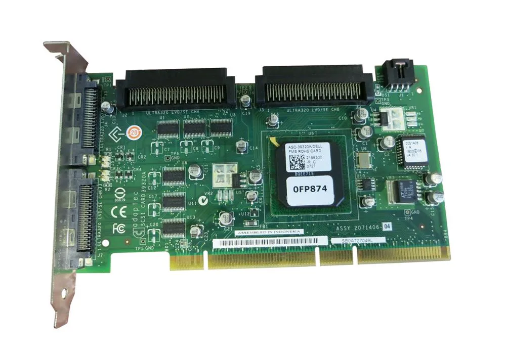 0FP874 - Dell Adaptec 39320A Dual-Channel Ultr320 SCSI PCI-X Controller