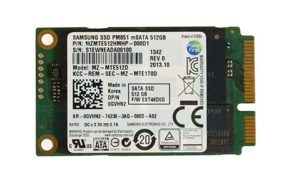 0GVHN2 - Dell 512GB Triple-Level Cell (TLC) SATA 6Gb/s mSATA Solid State Drive