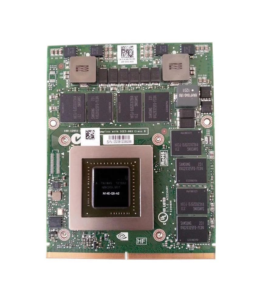 0J2VD8 - Dell Nvidia Quadro K5000M 4GB GDDR5 256-Bit PCI Express Video Graphics Card