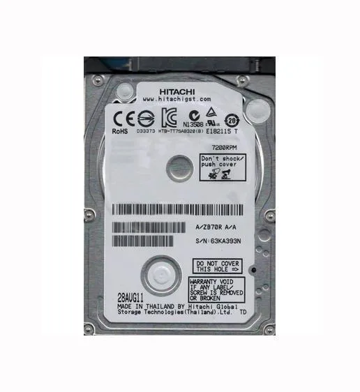 0J32733 - Hitachi 320GB 7200RPM SATA 6Gb/s 2.5-inch Hard Drive