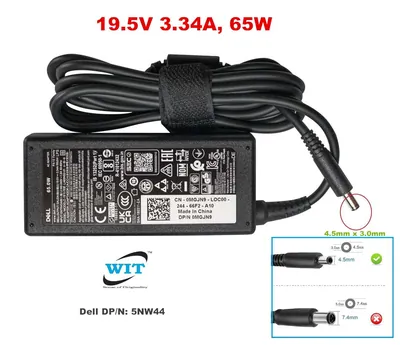 0MK911 - Dell 65-Watts 19.5VOLT 3.34A AC Adapter for Inspiron Latitude DSeries without Power Cord