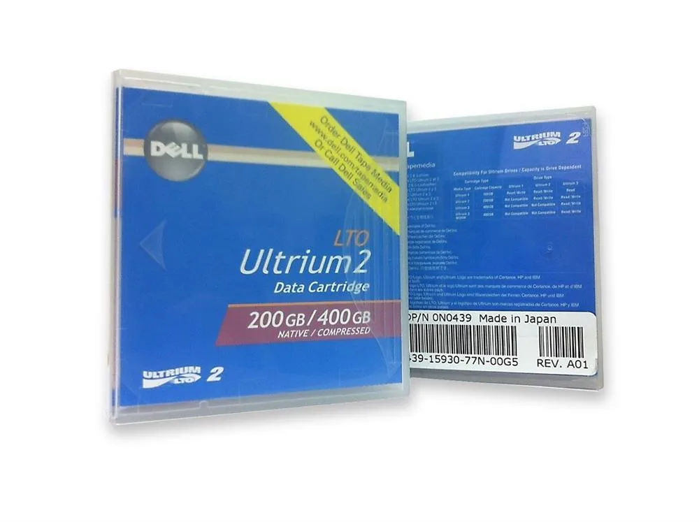 0N0439 - Dell 200GB/400GB LTO Ultrium 2 Data Cartridge
