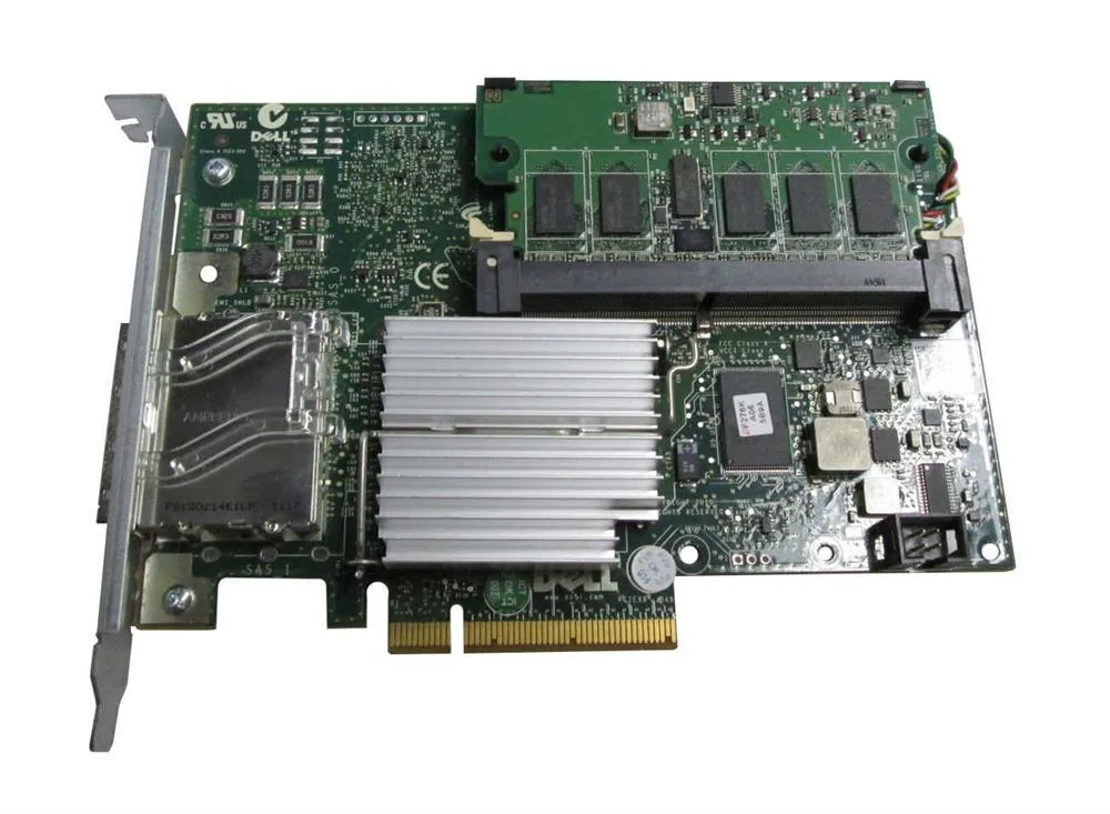 0N743J - Dell PERC H800 SAS 6Gb/s PCI-Express RAID Controller with 512MB Cache for PowerEdge T310 / T410 / T610 / PowerVault MD1200 / MD1220