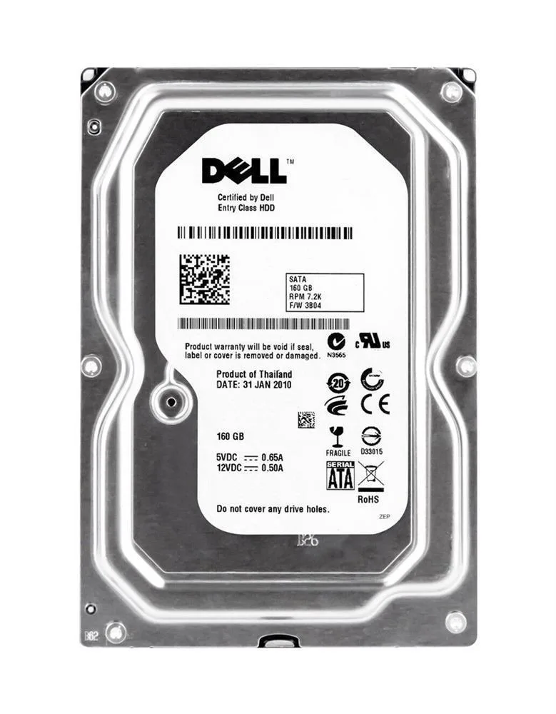 0N755M - Dell 160GB 7200RPM SATA 3Gb/s 3.5-inch Hard Drive