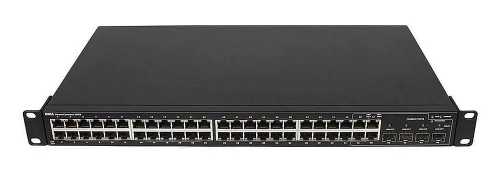 0P249M - Dell PowerConnect 2848 48 x Ports 10/100/1000 + 4x Combo SFP Gigabit Ethernet Switch