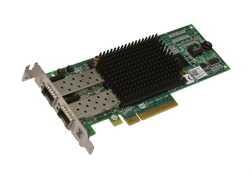 0R7WP7 - Dell Emulex LPE-12002 8Gb Dual Port SFP Fibre Channel PCI-Express 2.0 x8 Host Bus Adapter