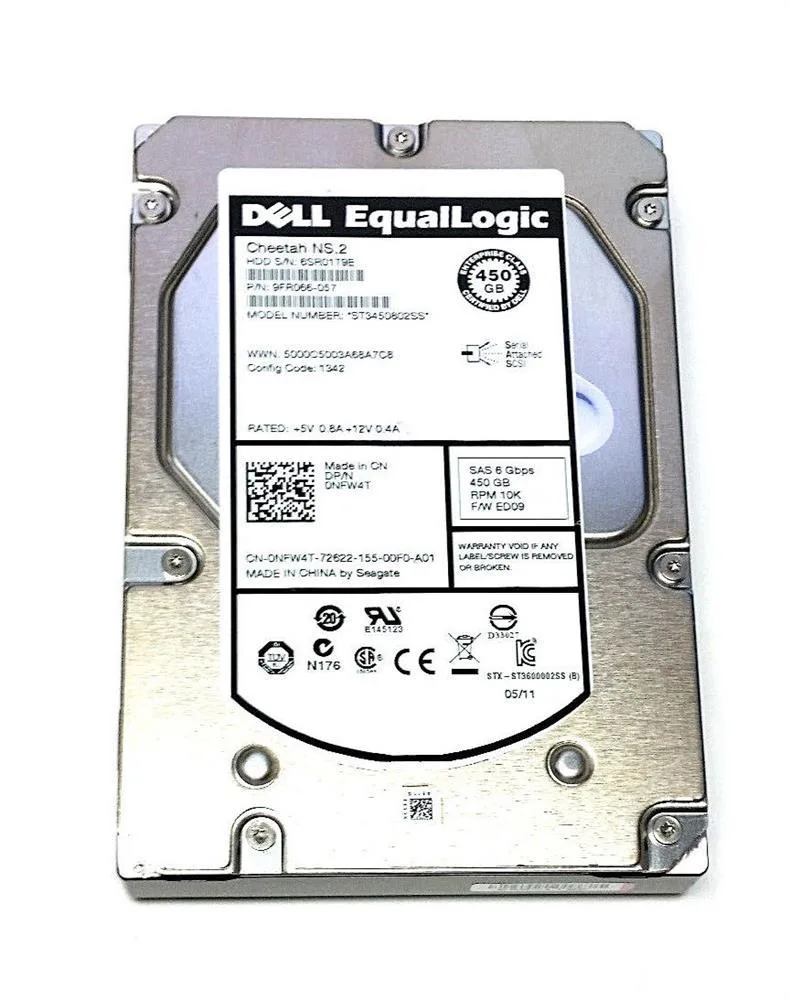 0R9H91 - Dell 450GB 10000RPM SAS 6Gb/s 3.5-inch Hard Drive