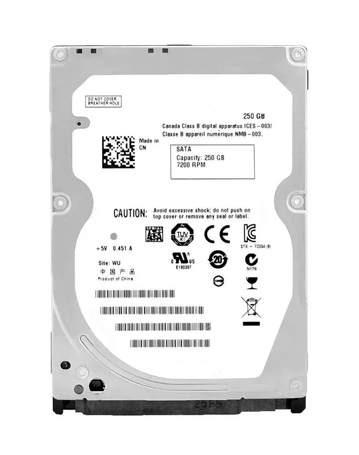 0VV4P8 - Dell 250GB 7200RPM SATA 3Gb/s 16MB Cache 2.5-inch Hard Drive