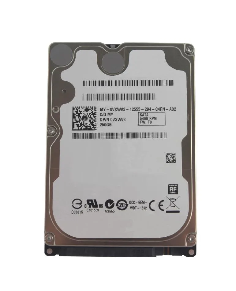 0VXWV3 - Dell 250GB 5400RPM SATA 3Gb/s 8MB Cache 2.5-inch Hard Drive