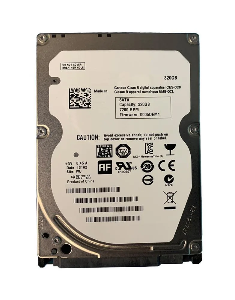0W8TYX - Dell 320GB 7200RPM SATA 3Gb/s 16MB Cache 2.5-inch Hard Drive